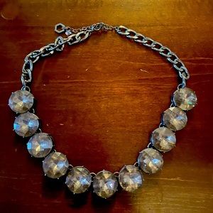 Smoky large “diamond” statement necklace